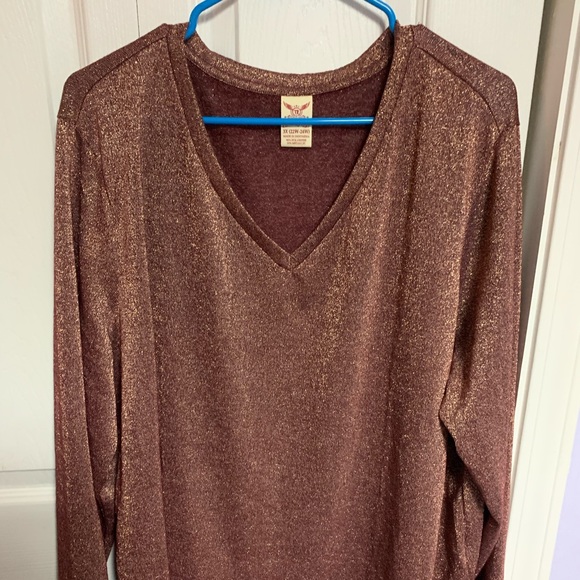 Faded Glory metallic long sleeved top - Picture 1 of 3